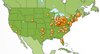 Updated map of visits to mike.haaser.com
